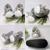 Pantoufles Y Totoro Mignon Chat Dessin Animé Animal Femmes/Hommes Couples Maison Pantoufle Pour Maison Intérieure Chambre Appartements Confortable Chaud Hiver Sho