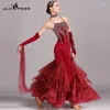 Bühnenkleidung Frauen Modern Dance Kleid Hochwertige Ballsaalkleidung Standard Ball Performance Kostüme Walzer Diamanten S7016