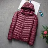 Men's Down Parkas Winter men's coat light down jacket men's hooded collar short youth ultra-thin large men's coat 231005