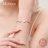 Bangle MODIAN 925 Sterling Silver Luxury Asymmetry Sparkling AAAAA Zirconia Open Size Bangle Bracelet For Women Wedding Fine Jewelry 231005