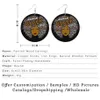 Dangle & Chandelier SOMESOOR Blessed Black Woman Wooden Drop Earrings Natural Melanin Locs Hoops Both Sides Print Inspiring Saying298a