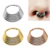 Näsringar Studs 316L Steel Segment Nose Ring Septum Clicker Tragus Helix Broskörörhängen Body Piercing Smycken för kvinnor Män 231005