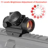 Tactical Red Dot Sight Compact T1 1x20mm Illumination Scope Multi Coated Riflescope med 20mm Picatinny Weaver Mount Airsoft Hunting