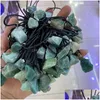 Pendant Necklaces 100Pcs Irregar Rough Amethyst Stone Fluorite Rose Quartz Citrine Necklace Bk Drop Delivery Jewelry Pendants Dhswv