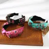 Grampos de cabelo tecido de aba larga com nó cabeça fivela acessórios de moda feminino cristal bandana