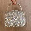 Evening Bags 2023 Luxury Wedding Party Clutch Bag Bride Crystal Silver Purple Handbag Women Handbags Purse