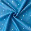 Curtain Double Curtains Room Divider Cloth Star 100x115cm Window Study Bedroom Blue Balcony Long Shower Liner 78
