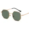 Polygon Sunglasses Men Vintage Octagon Metal for Women Luxury Brand Goggle Sun Glasses Ladies Gafas De Sol 230920