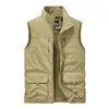 Other Sporting Goods Mens Many Pockets Hiking Vest Jacket Outdoor Pography Fishing Reporter Waistcoat Waterresistant Gilet Tactique Plus Size6XL 231006