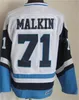 Man Vintage Hockey 71 Evgeni Malkin Jersey Retro CCM 87 Sidney Crosby Classic Team Color Black White Blue Yellow Hafd i szycie na emeryturę Pure Cotton High