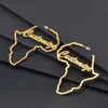 フープ・ハギー・アニヨアフリカの地図のカスタマイズビッグイヤリングパーソナライズされた名前の手紙誇張されたイヤリングジュエリー誇張装飾＃203521 231005