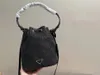 Bolso tipo cubo Vintage de diseño de lujo para mujer, bandoleras de un hombro tipo bandolera con estampado de color, estilo retro, 2023