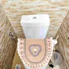 Toilet Seat Covers Water Tank Cushion Lace Home Cover Washable Travel Breathable Pad Convenient Carpet Trim Bathroom Accessories