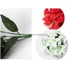 Decorative Flowers Wreaths 10 Heads Artificial Lily Diy Bridal Bouquet Silk Fake Flower Party Home Living Room Table Vase Decoration D Dhmuq