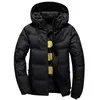 Parkas en duvet pour hommes Doudoune de canard blanc hommes hiver chaud couleur unie à capuche manteaux en duvet de canard épais Parka pour hommes doudoune d'hiver manteau d'extérieur 231005