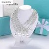 Original Tiffny Sceau En Acier Lettre Amour Coeur Pendentif Collier Pour Femmes Cadeau Avec Boîte Chaîne Épaisse Collier Designer Bijoux Y22032184g