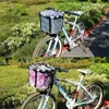 Panniers Bags Bicycle Folding Basket Aluminum Alloy Bicycle Front Bag Bicycle Storage Basket Mountain Bike Accessories 230928