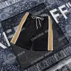 21SS Herr Designer Beach Short Pants Reflective Tape Men Pant Double Letter Casual Letters Byxor Black263L