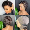 اللون الأسود الطبيعي 100 ٪ Virgin Remy Human Hair Pixie Cut Curly Short Beruvian Peruvian Indian Hair Malays Big