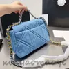 2023SS Cross Body Flap Chain Bags Denim Designer Bag Totes Bag 19 Crossbody läder lyx mode axelhandväskor bokstav handväska plånbok metallisk