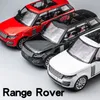 Diecast Model Car Large 1/18 Range Rover SUV Off-Road Vehicle Eloy Model Car Diecast Scale Static Collection Sound Light Toy Car Gift For Kids 231005