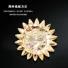 Designer Luxury Brosch Medieval Heavy Industry Sun Smiling Face Brosch Baroque Clothing Accessories Sunflower Corsage