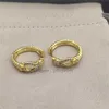 Ohrringe Modedesigner kostenloser Schmuck Hufeisen Damenohrring Versand Luxus Bijoux Wickelohrringe aus Edelstahl mit 18 Karat Gold überzogen