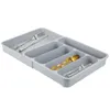 Tea Trays Silverware Storage Organizer Expandable Cutlery Drawer 6 Compartments Tray Adjustable