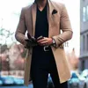 Men's Wool Blends MRMT 2023 Brand New Men's Coat British Mid-Length Men Long-Sleeve Woolen Coat Casual Business Man Windbreak Woolen Coats Outwear J231006