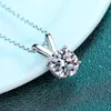 Pendentif Colliers Butterflykiss D Couleur Diamant 925 Sterling Argent Quatre Griffe Collier Pour Femmes Cadeaux D'anniversaire En Gros 231005