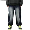Jeans pour hommes Hommes Hip Hop Skateboarder Plus Taille Lâche Baggy Denim Pantalon Large Jambe Streetwear Vêtement Washed205S