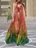 Avustralyalı Tasarımcı Elbise Yaz Yeni Bohem Long Strap Beach Resort 10