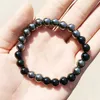 MG0383 8 mm Zwarte Toermalijn Kralen Armband voor Mannen Natuurlijke Hematiet Zwart Obsidiaan Balans Yoga Sieraden Cadeau voor Him290t