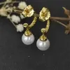 Pearl Fashion Earrings Designer Shipping Woman Bijoux Free Earring Jewelry Pendant örhängen smycken Högkvalitativ Dy Sier Nåltillbehör