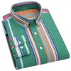 Camicie casual da uomo Camicia formale da uomo Stampa quotidiana elegante a righe Business Colori contrastanti Maniche lunghe per ufficio