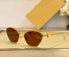 Cat Eye Sungass Sungasses Gold Metal Frame / brun Femmes ombragées Designer Lunettes de soleil Shades UV400 Eyewear avec boîte