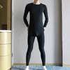 Men's Thermal Underwear Men Long Johns Ice Silk Quick Drying Sleeve T-shirts Undershirts Sleep Bottoms Leggings Breathable Slip Sleepwear