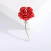 Broches Rode Roos Bloem Voor Vrouwen Elegant Emaille Boeket Kleding Pak Reversspeldjes Accessoires Bruiloft Badge Sieraden