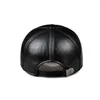 Ball Caps Arrival Men Genuine Sheepskin Baseball Cap Brand Casual Real Leather Snapback Male Father's Hats Adjustable