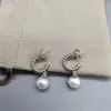 Livraison femme boucle d'oreille bijoux de luxe créateur de mode gratuit perle pendentif boucles d'oreilles bijoux de luxe boucles d'oreilles haute qualité 925 argent aiguille accessoires IP92