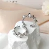 Cluster Rings Fashion Butterfly Pearl Open Ring For Women Girl Light Luxury Design Niche Index Finger Party Jewelry Accessories Anillos