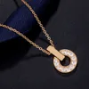 1uf2 Pendant Necklaces Bulgaris Designer Luxury Fashion Women High Quality Diamond 18k Rose Gold Fritillaria Copper Coin Necklace Qixi Valentine's Day Gift