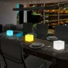 Lampes de table 10/15/20CM lumière LED alimenté par batterie Cube lampe d'ambiance enfants chambre veilleuse RGB Restaurant café lampe de Table cubique lampara YQ231006