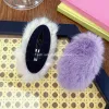 Candy Color Plush Hair Clip Oval Faux Fur Hairpin Soft Fluffy Clip Barrettes Girls Winter Headwear Korean Hair Accessories