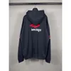 High Autumn/Winter Designer Balencigaas Edition Paris 23 Balanciagalies New B Home BB M Embroidery Loose Sleeve Hooded Treeat For Men and Women 57U3