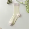 Женские носки вертикальные полосатые средние трубки женская тонкая носка.