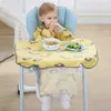 Bavoirs Burp Cloths né à manches longues bavoir combinaison avec nappe couverture bébé salle à manger chaise robe salive serviette rot tablier nourriture N84E 231006
