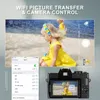 Camcorders Ganica 소형 디지털 포그 카메라 4K Wi -Fi 웹 캠 빈티지 블로그 비디오 레코더 48MP 캠코더 16X 231006