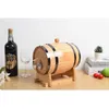 Bar Tools 1.53L Wood Barrel Vintage Oak Beer Brewing Tools Tap Dispenser For Rum Pot Whisky Wine Mini Bar Tools Home Brew Beer Keg 231006