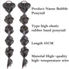 Synthetic Wigs Concubine Synthetic Bow Ponytail High Elastic Wig Woman Hair Side Natural Braided Black Hose tail Hair Piece 231006